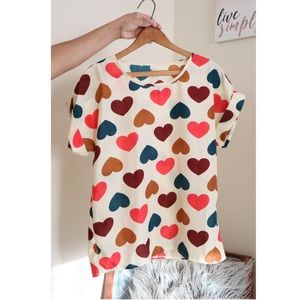 Colored Hearts Blouse